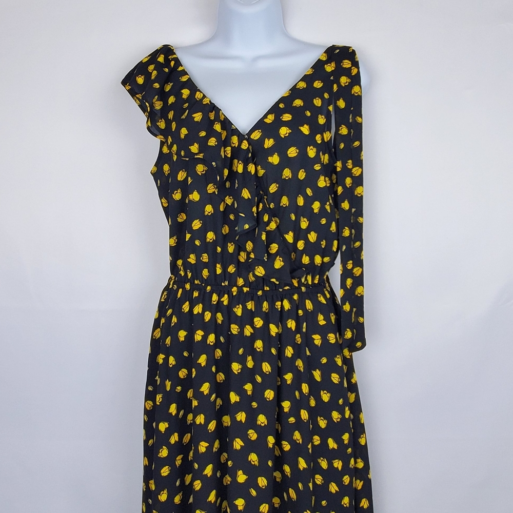 Who What Wear Black Floral Dress XS - Picture 6 of 16